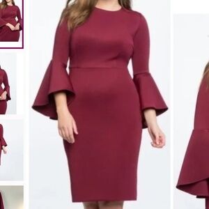Cranberry Eloquii scuba dress